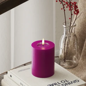 LED Blockljus Ø 7,5 x 10 cm Violet