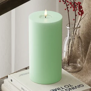 LED Blockljus Ø 10 x 20 cm Mint