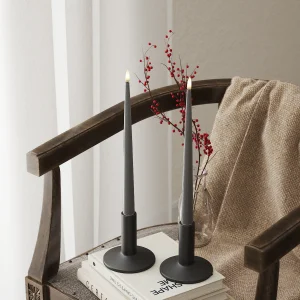 LED Ljus Med Lack med lack, 2 stycken (28 cm) Grå