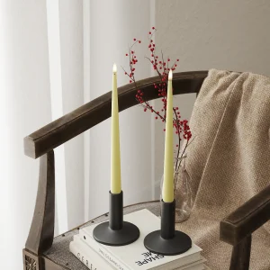 LED Ljus Med Lack med lack, 2 stycken (28 cm) Ljusgul