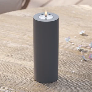 Utomhus LED Blockljus Ø 7,5 x 20 cm Grå