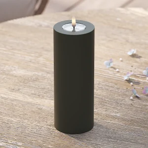 Utomhus LED Blockljus Ø 7,5 x 20 cm Mörkgrön