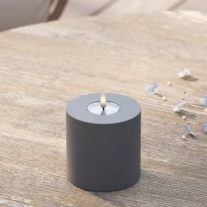 Utomhus LED Blockljus Ø 10 x 10 cm Grå