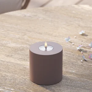 Utomhus LED Blockljus Ø 10 x 10 cm Mocca