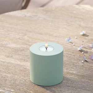 Utomhus LED Blockljus Ø 10 x 10 cm Salviagrön